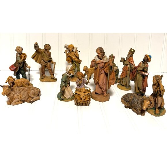 Vtg Italian Nativity Set Of  15 By Francesco Pellegrini 1960 Religious Christmas - Picture 1 of 9